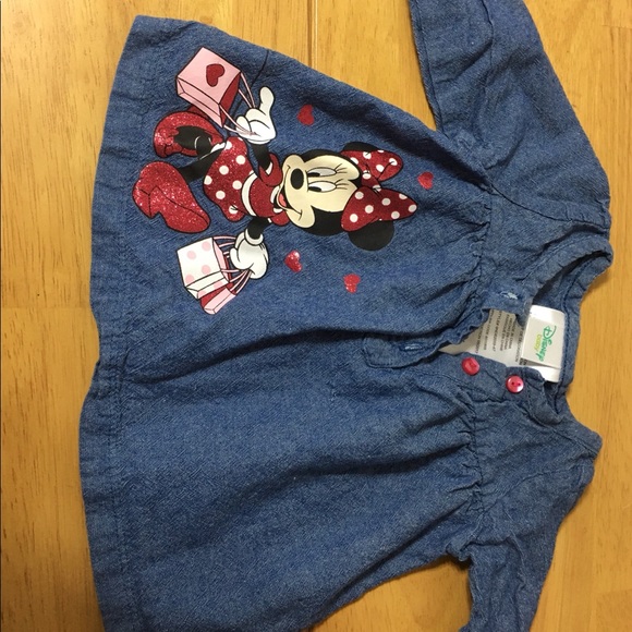 Minnie Mouse 0-3 Month Baby Girl Shirts Pack of 3 - Picture 3 of 8